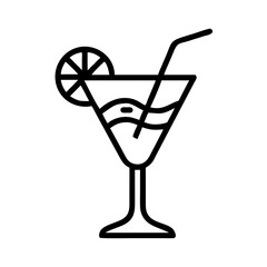 Cocktail Drink Glass Beverage Icon Design