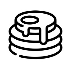 Syrup Covered Pancakes Breakfast Icon Design