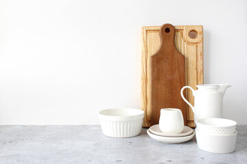 Set of rustic ceramic bowls with natural textures. a Zero Waste Cooking Set