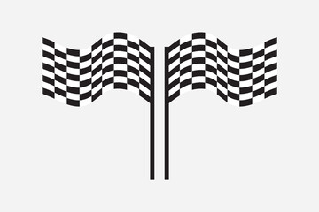 Racing flag icon. vector flat black simple illustration for web and app..eps10