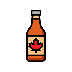 Canadian Beer Bottle Drink Icon Design
