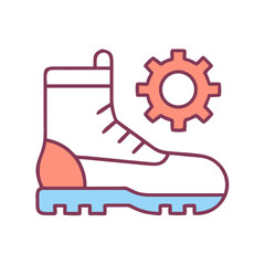 Hiking Boot Gear Outdoor Icon Design