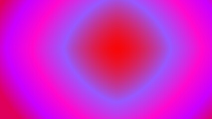 Vibrant concentric circles of pink, red, and blue, creating a soft, glowing effect