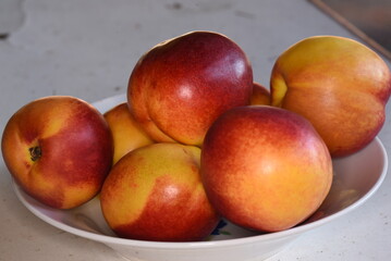 bowl of peaches