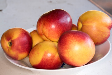 bowl of peaches