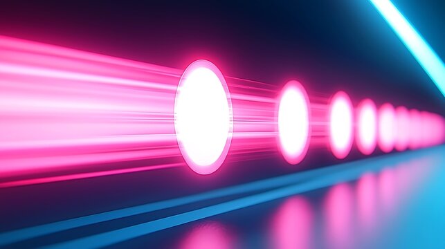 Abstract Pink and Blue Neon Loading Animation