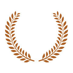 Elegant Laurel Wreath Vector Design.