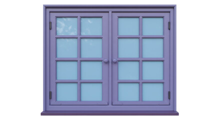 Isolated Lavender Double Window