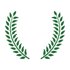 Elegant Laurel Wreath Vector Design.