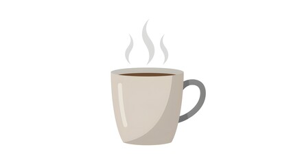 Fototapeta premium Hot Coffee Cup with Steam