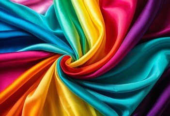 A close up shot of a colorful fabric.
