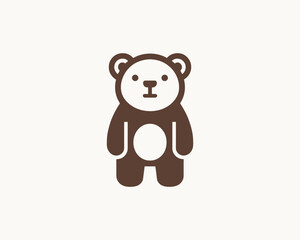 Cartoon bear logo icon