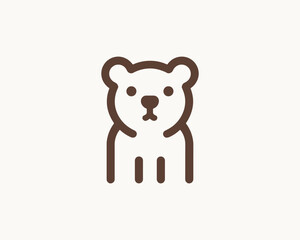 Bear logo icon in classic dark brown style