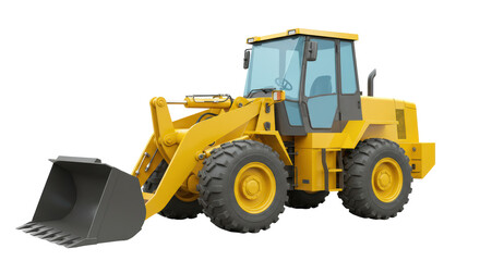 Isolated Yellow Wheel Loader