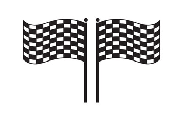 Fototapeta premium Racing flag icon. vector flat black simple illustration for web and app..eps10