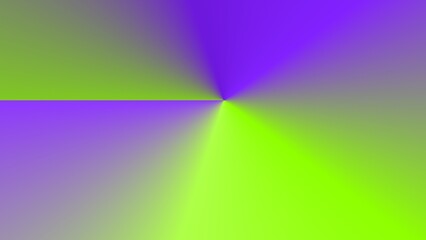 Abstract radial gradient in lime, purple, and gray hues