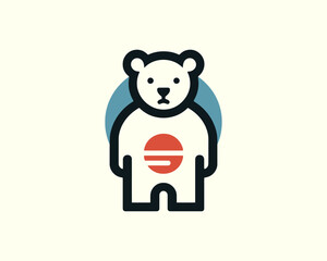 teddy bear  color logo