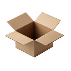 An Empty Cardboard Box Ready for Your Products , isolated on white background png