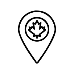 Canadian Location Map Pin Icon Design