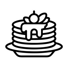 Stack of Pancakes Breakfast Icon Design