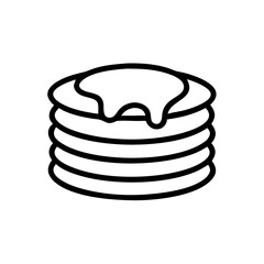 Stack of Pancakes Breakfast Icon Design