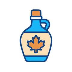 Maple Syrup Bottle Sweet Icon Design