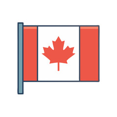 Canadian National Flag Symbol Icon Design