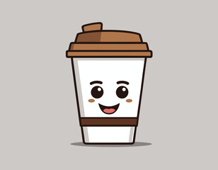 cartoon character of coffee Graphic Design for T shirt Street Wear and Urban Style