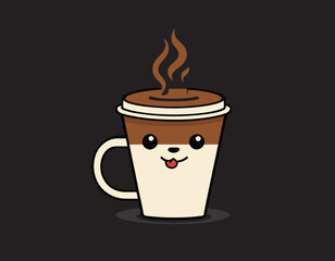 cartoon character of coffee Graphic Design for T shirt Street Wear and Urban Style