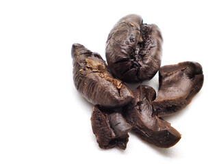 Freshly roasted brown coffee beans