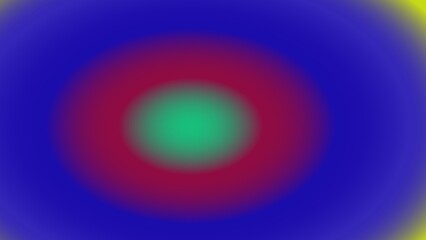 Abstract concentric circles in vibrant, blurred hues of blue, purple, green, and yellow