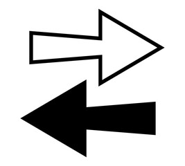 Arrow black icons. Pointer cursor arrow flat icon for apps and websites. Vector illustration