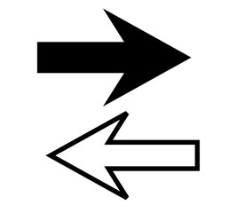 Arrow black icons. Pointer cursor arrow flat icon for apps and websites. Vector illustration