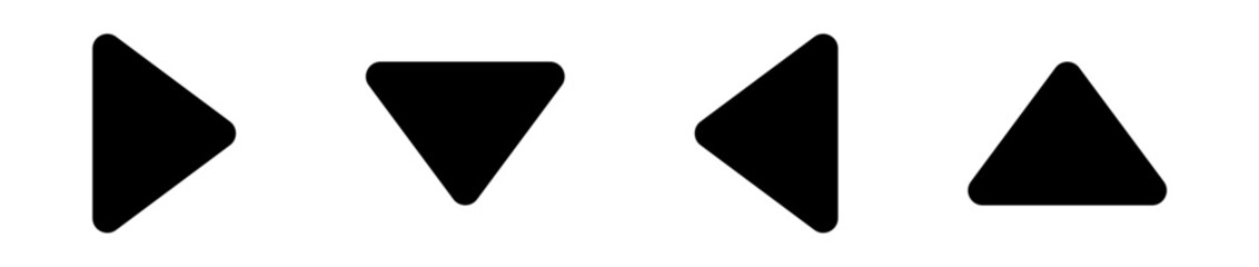 Arrows icons set, modern simple black vector pointer signs. Arrow icon collection for forward click buttons, web design arrow navigation and apps elements