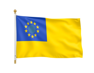 European Union Flag on a Pole