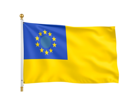 European Union Flag on a Pole