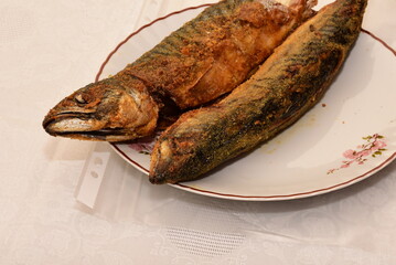 fish on a plate