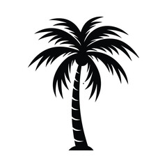 Obraz premium Palm Tree Tropical Sway Vector Illustration