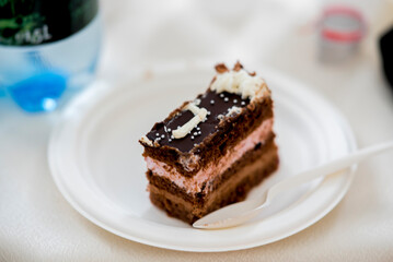 chocolate cake on a plate