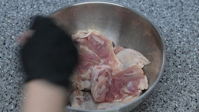닭고기 조리 양념 간 