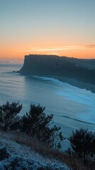 Coastal Sunrise over Cliff