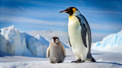 Obraz premium two penguins on a rock