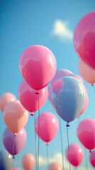 Colorful balloons in the sky