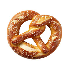 A Perfect Golden Pretzel, Crispy and Delicious , isolated on white background png