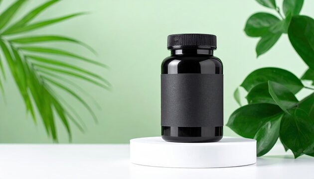 A sleek, amber glass bottle of CBD oil sits elegantly on a clean, white table, reflecting soft light and showcasing its minimalist label design.