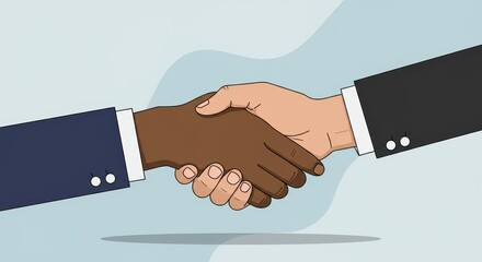 Business deal concept with two hands shaking