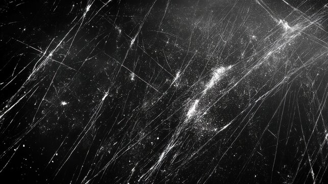 A 4K photo of 4K photo of black background with a dust and scratches texture for design.