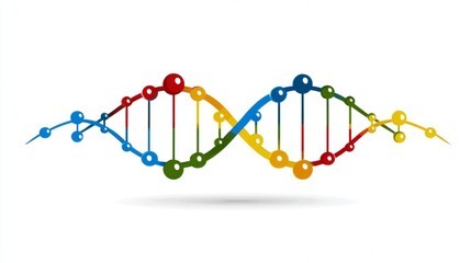 Colorful DNA Strand Illustration