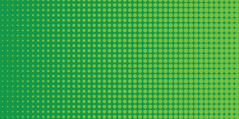 Dots halftone green color pattern gradient texture with technology digital background. Dots pop art comics with nature graphic design.