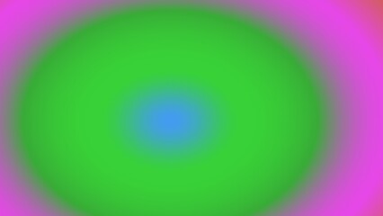 Concentric circles of vibrant, blurry hues; green, pink, and blue gradients create a soft, diffused effect